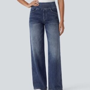 Classic Blue Wide-Leg Jeans